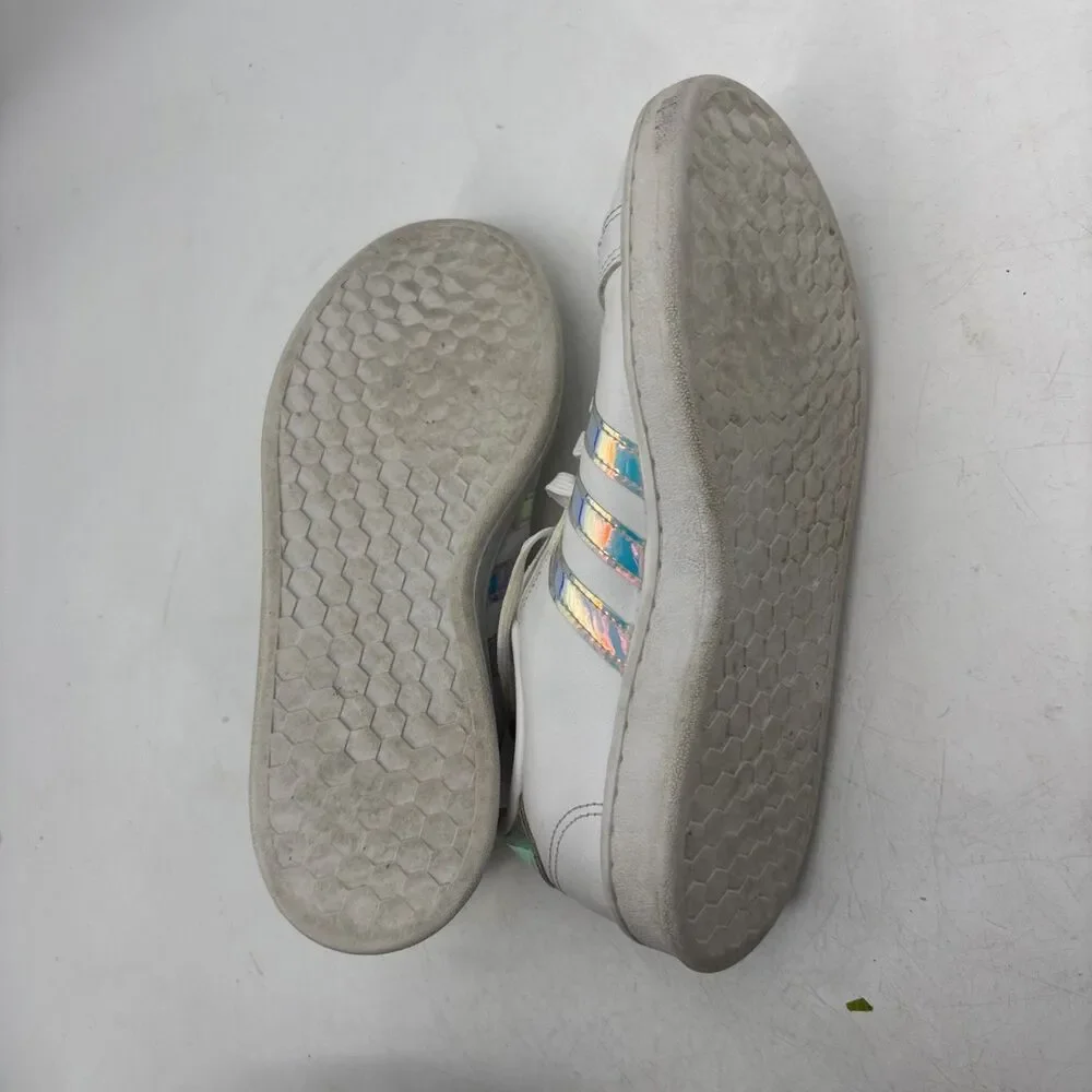 Adidas Grand Court Cloudfoam White Holographic Sneakers Women's US 7.5 Shoes